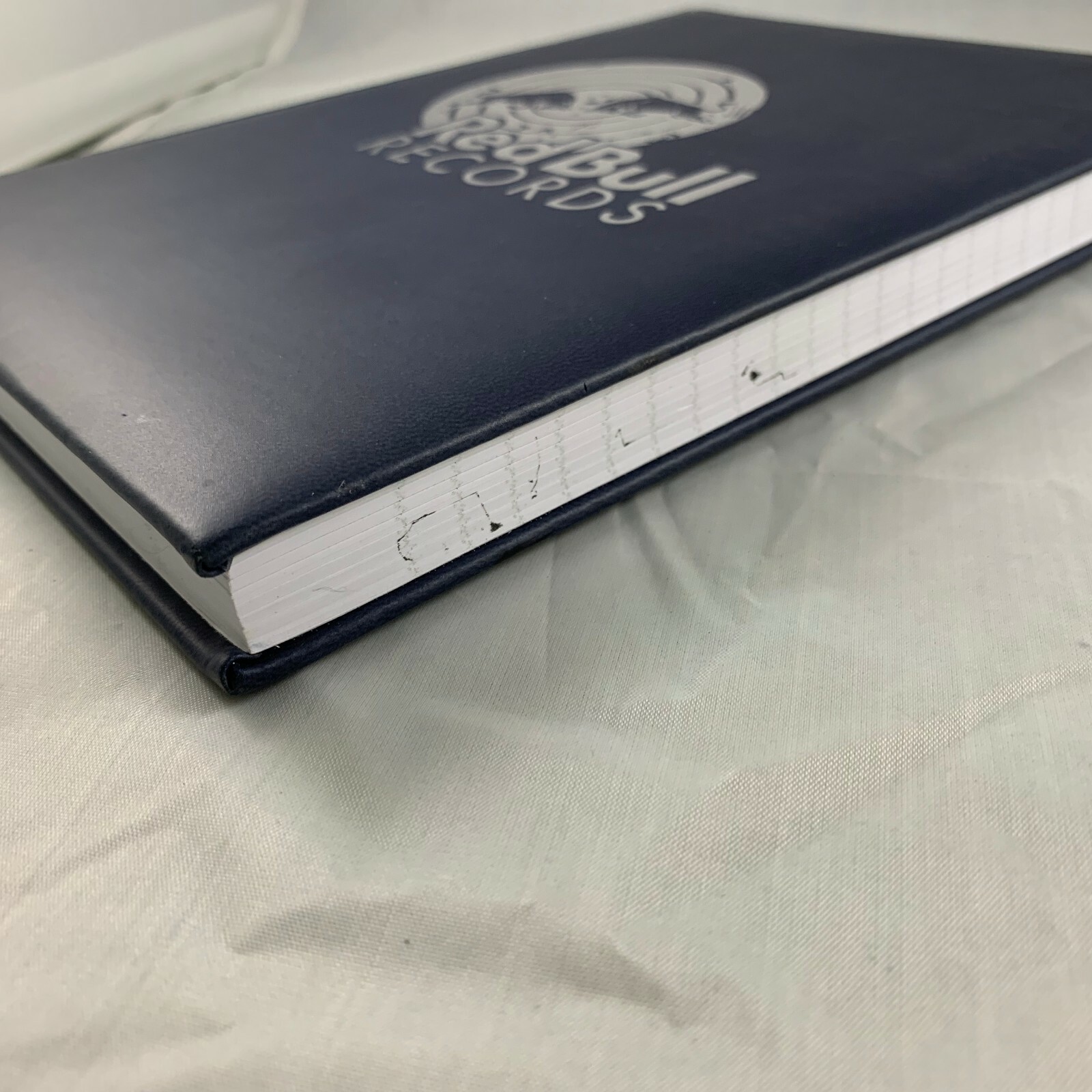 RED BULL RECORDS CASTELLI PADDED COVER LINED JOURNAL – RARE USED MADE IN ITALY