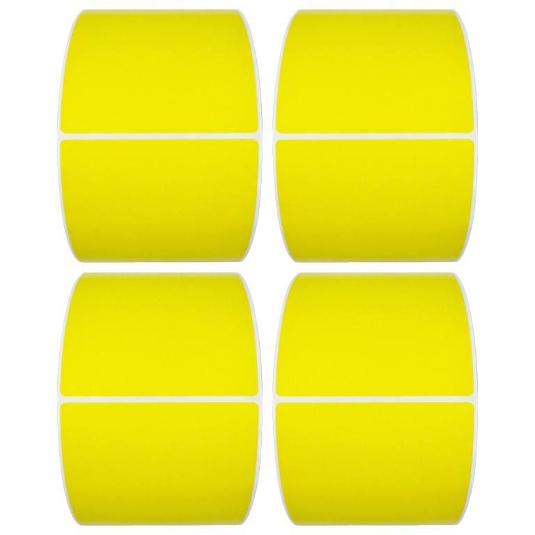 Zebra Z-Perform 2000T – Eltron 4×4″ Pantone Yellow Label 1500 Roll – Lot of 4