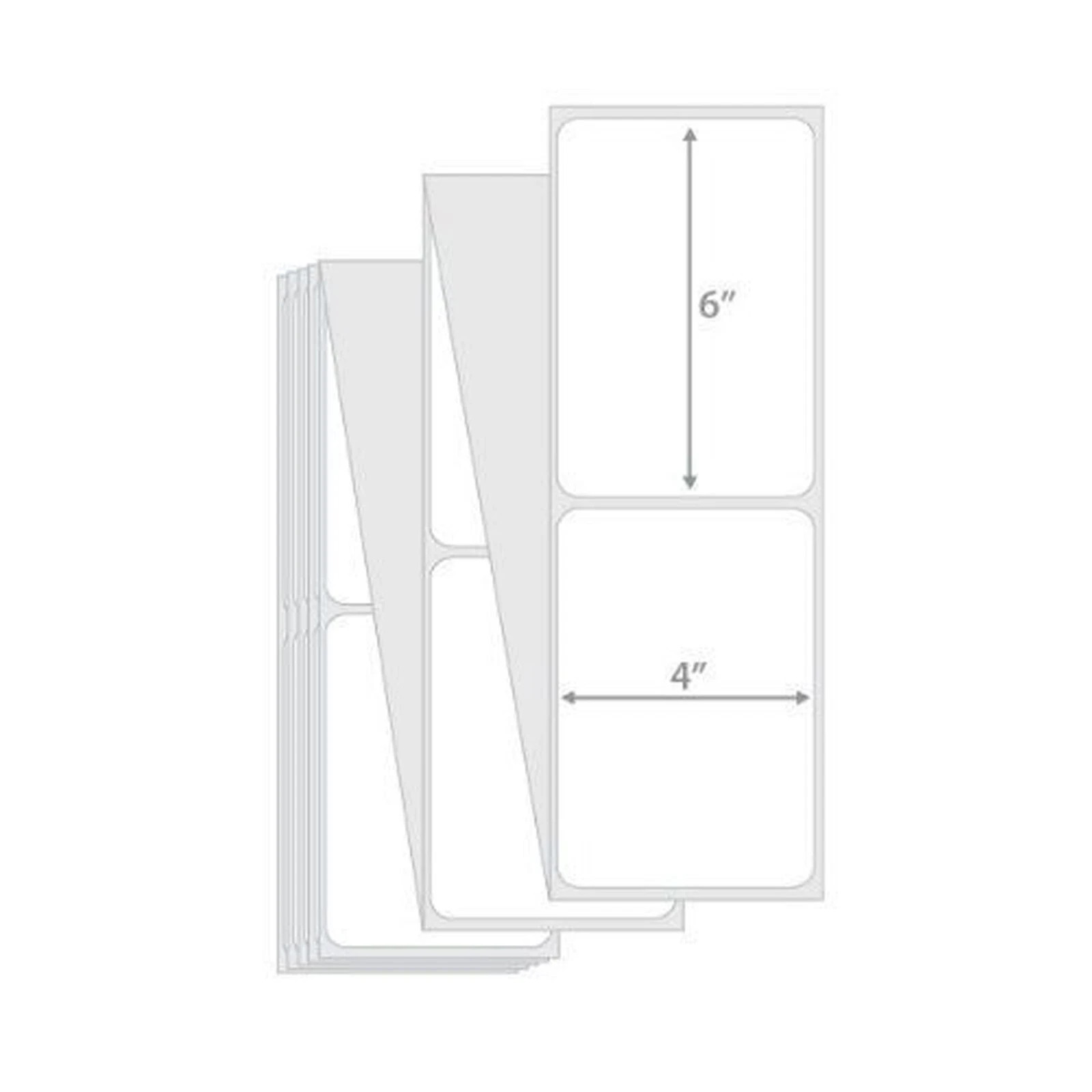 4000 – 4×6 Fanfold Direct Thermal Shipping Labels for Zebra & Rollo Printers
