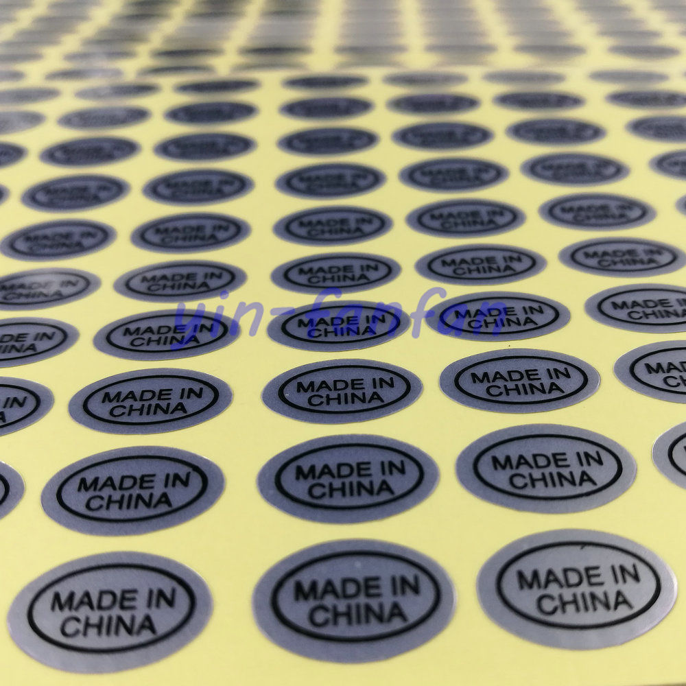 Matte Silver PET MADE IN CHINA Sticker ,2000pcs Adhesive Label Sticker 12 x 8 mm
