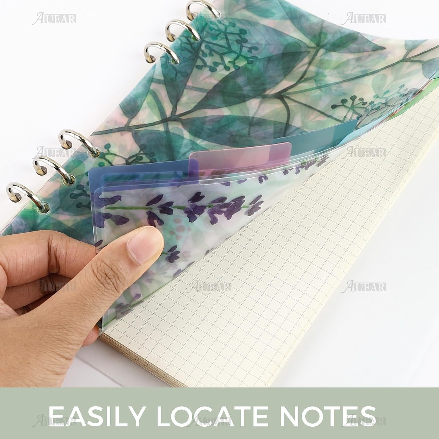 Floral Series A5 Plastic Index Dividers – 12 Pack