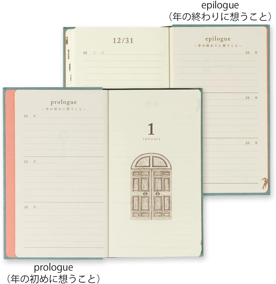 Green Diary 3 years continuous use door light blue 12394006 Japan From JPN