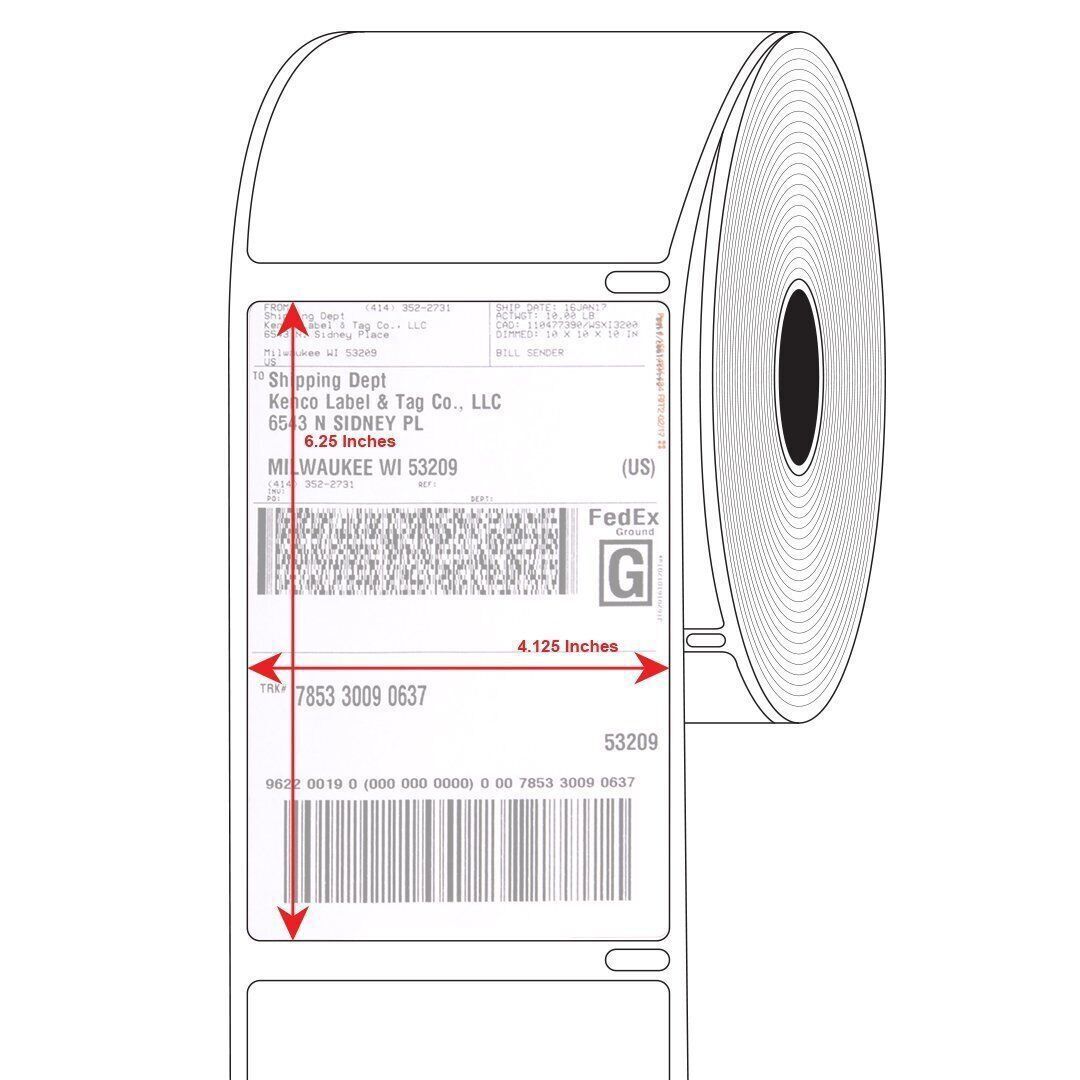 10Roll 4″x6″ Direct Thermal Shipping Labels 220/Roll Compatible Dymo 4XL 1744907