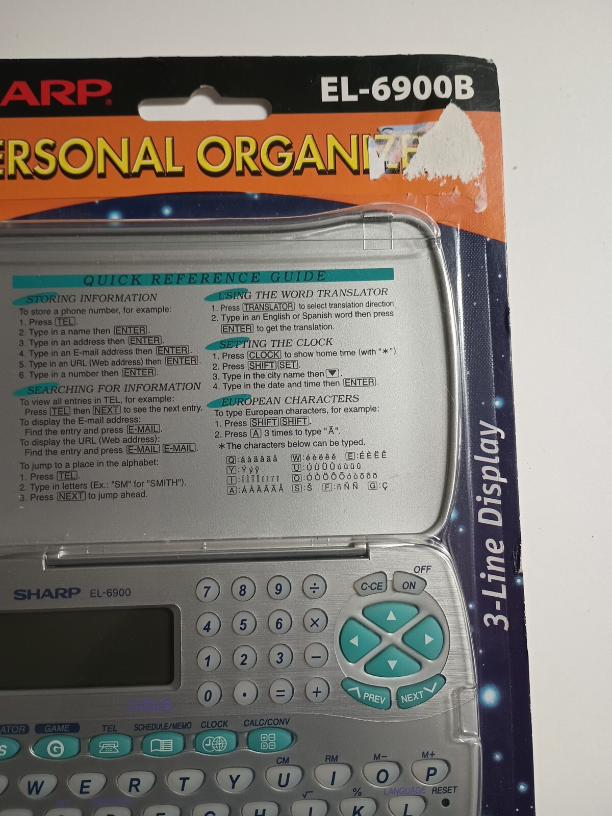 Vintage Sharp Electronic Personal Organizer 34KB EL-6900B New