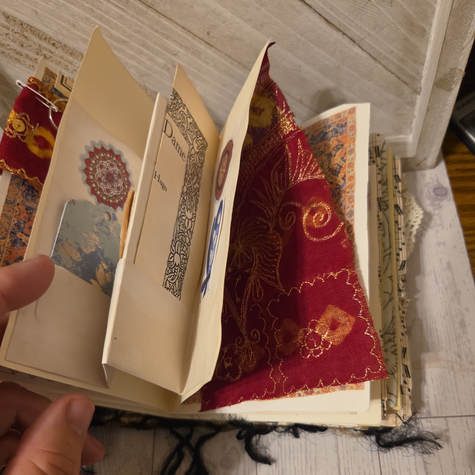 Fully Embellished Handmade Boho Style Junk Journal 72 pages front to back