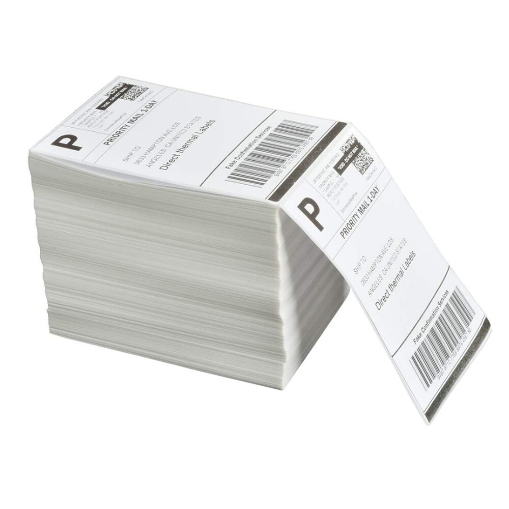 4×6 Fanfold Thermal Labels Direct Shipping Label for Zebra & Rollo Printers US
