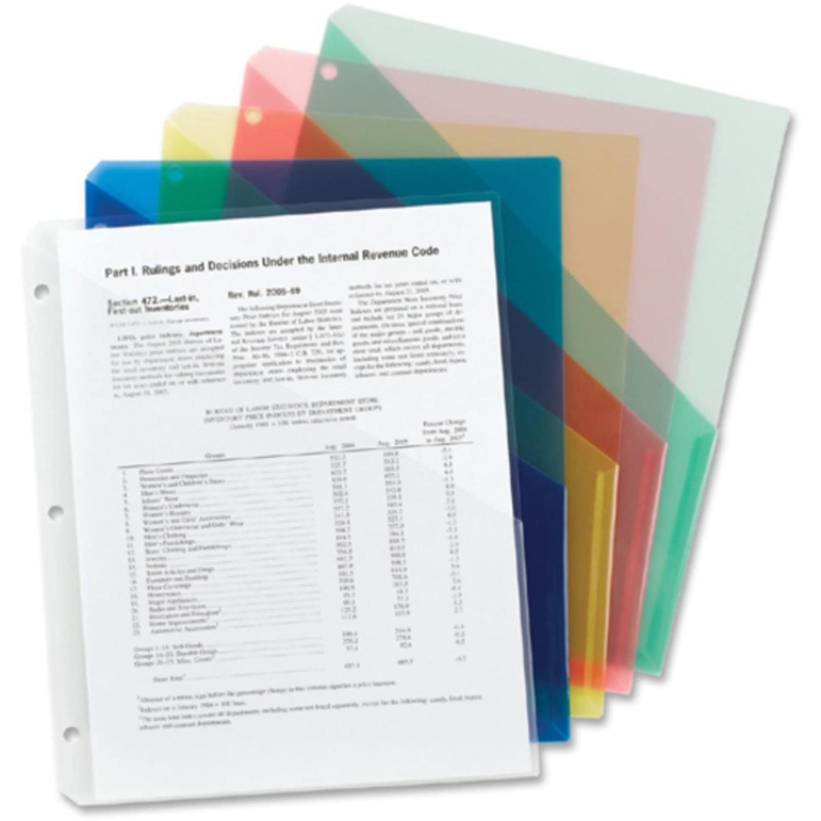 Poly Slash File Jacket Letter Size 5 Pack