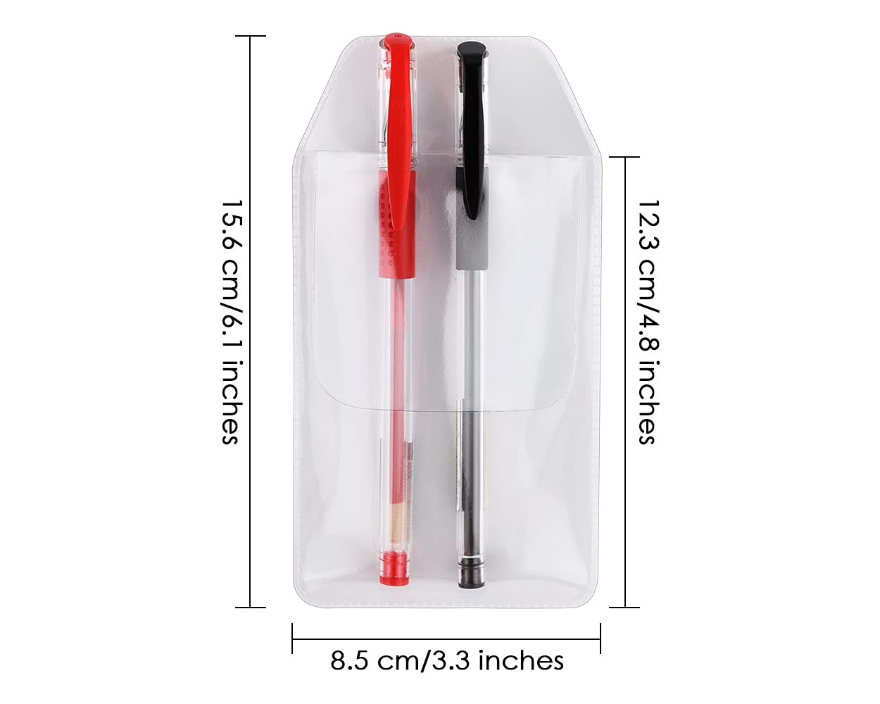 DS. DISTINCTIVE STYLE Shirt Pocket Protector 10 15.6 cm (L) x 8.5 (W), Clear