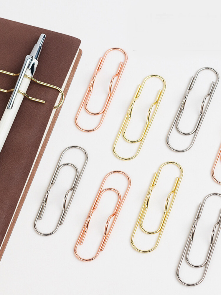 Paper Fix Clips Paper Clips Pen Holder Clips Notebook Pin Multifunctional Met❄