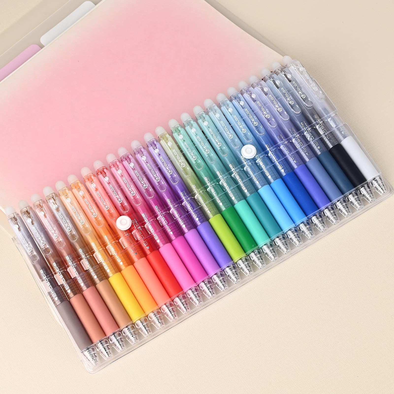 BAYTORY 24Pcs Colored Erasable Gel Pens, 1 Count (Pack of 24), Multicolor