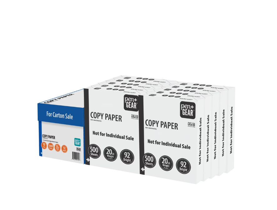 Copy Paper (8.5″ x 11″) 92 Bright White, 10 Ream Case (5,000 Sheets), 20 lb