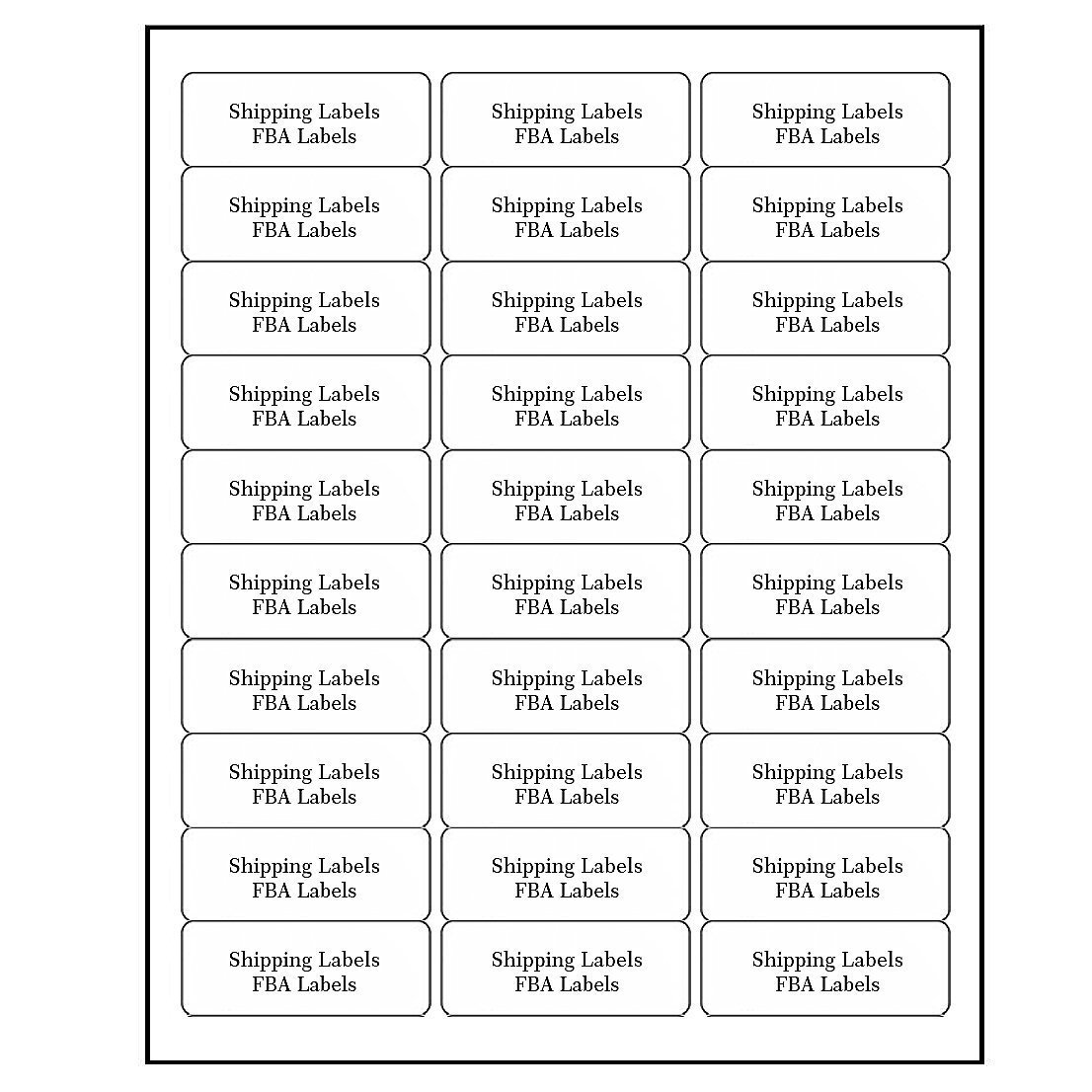 60000 Label ( 2000 Sheets ) 1″ x 2 5/8″ Shipping Adhesive Labels 2.625 x 1 30 UP