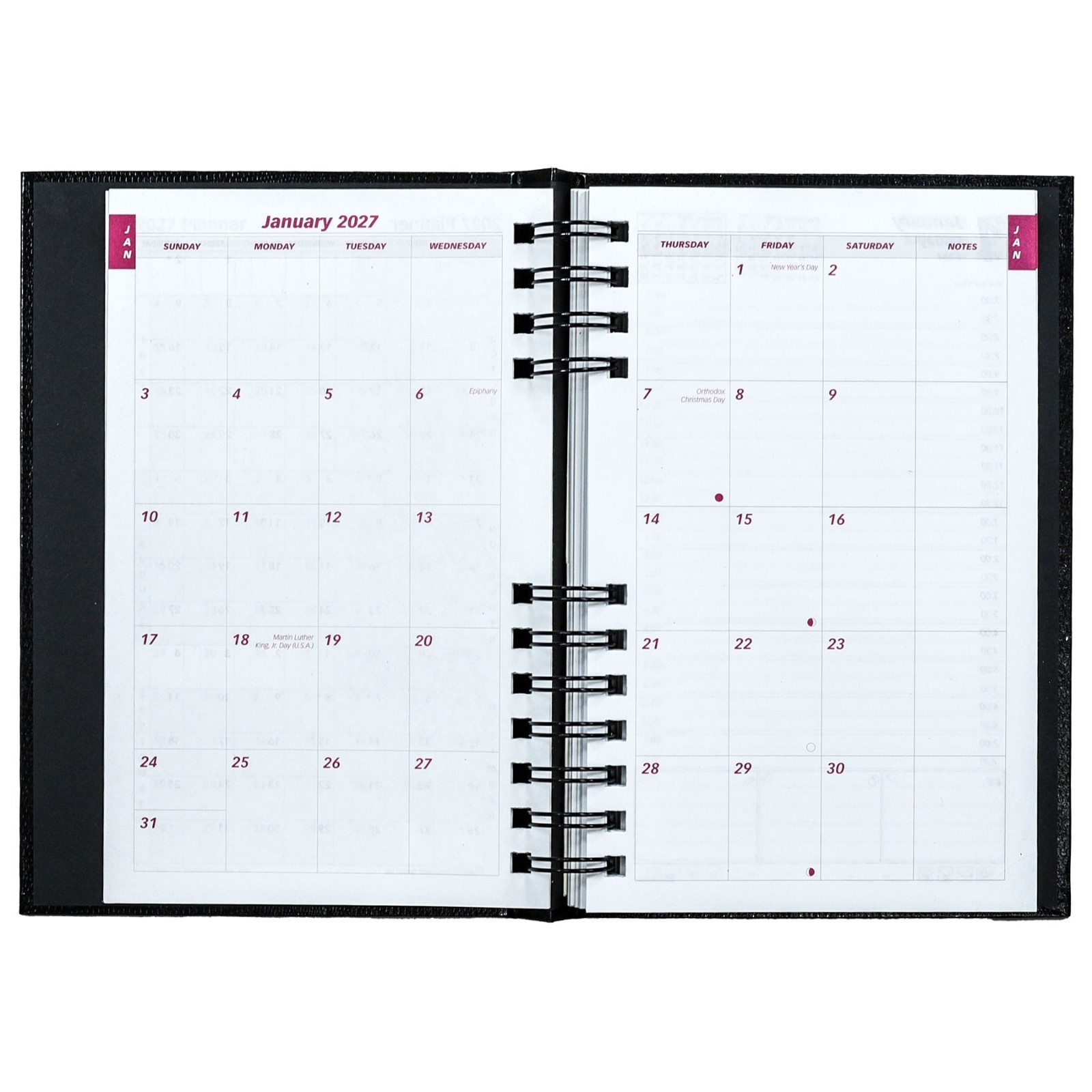 2025 Brownline CB634C.BLK CoilPRO Daily Appointment Book, Hard Cover, 5 x 8″