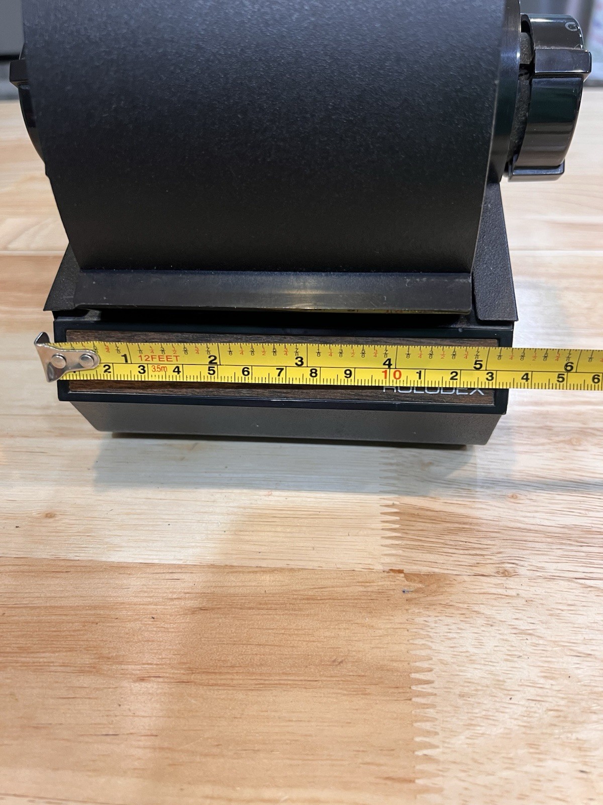 vtg Rolodex 2254 Black Metal Rotary Flip Card File/Made in USA w/Card Set