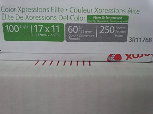 Xerox Xpressions Elite, 60 lb. Cover, Ultra Smooth, 17″ x 11″ (250 sheets/ream)