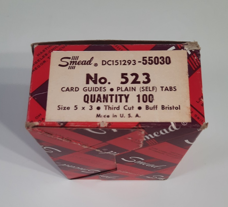 VTG Smead 5×3 Index Card Guides Third Cut USA Mix Buff & Ivory 100+ Qty