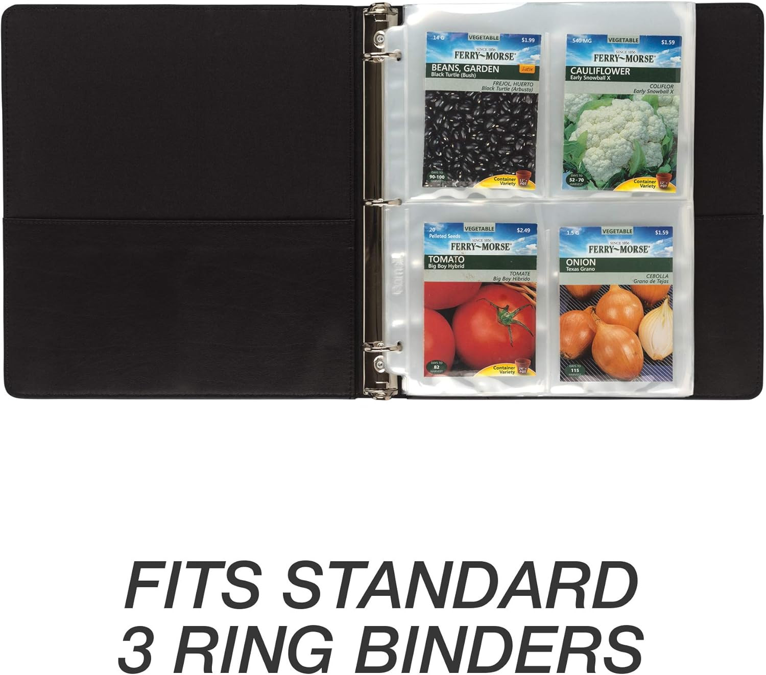 50 Pack Heavy Weight 4 Pocket Garden Seeds Storage Clear Sheet Protectors, Seed