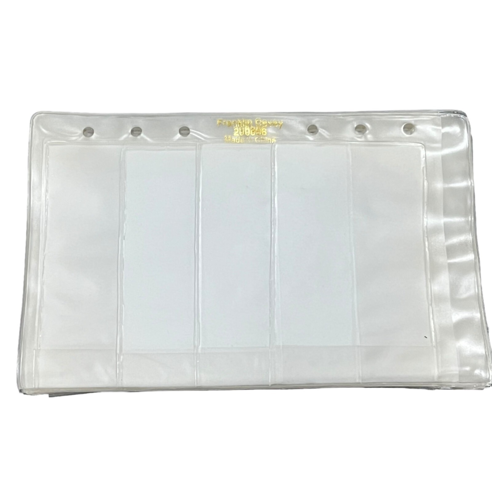Franklin Covey 200866 Clear 4 Slot Flip Business Card Holder Pages Compact Plann