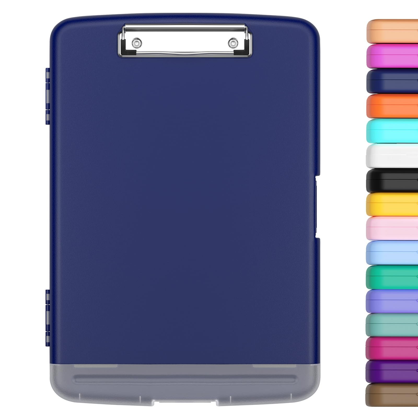 Hongri Clipboard with Storage Pen Holder, Folder Nursing Clip Navy Blue