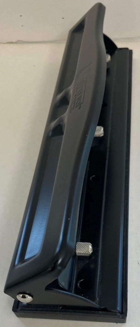 Universal Office Products Black Metal Adjustable 3 and 2 Hole Punch.