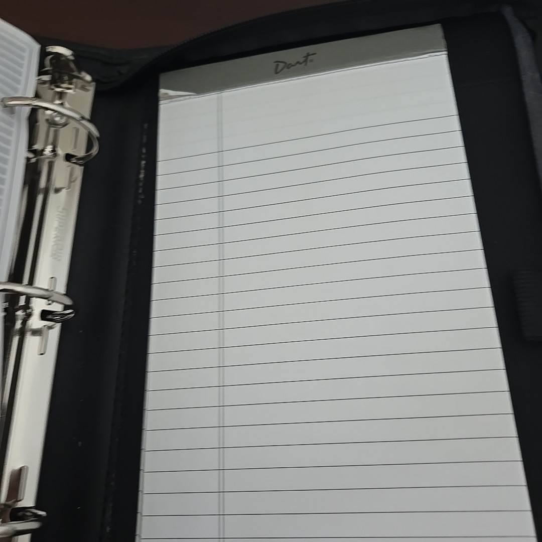 Dart Leather Portfolio Organizer Zipper Men Women Padfolio Business Binder