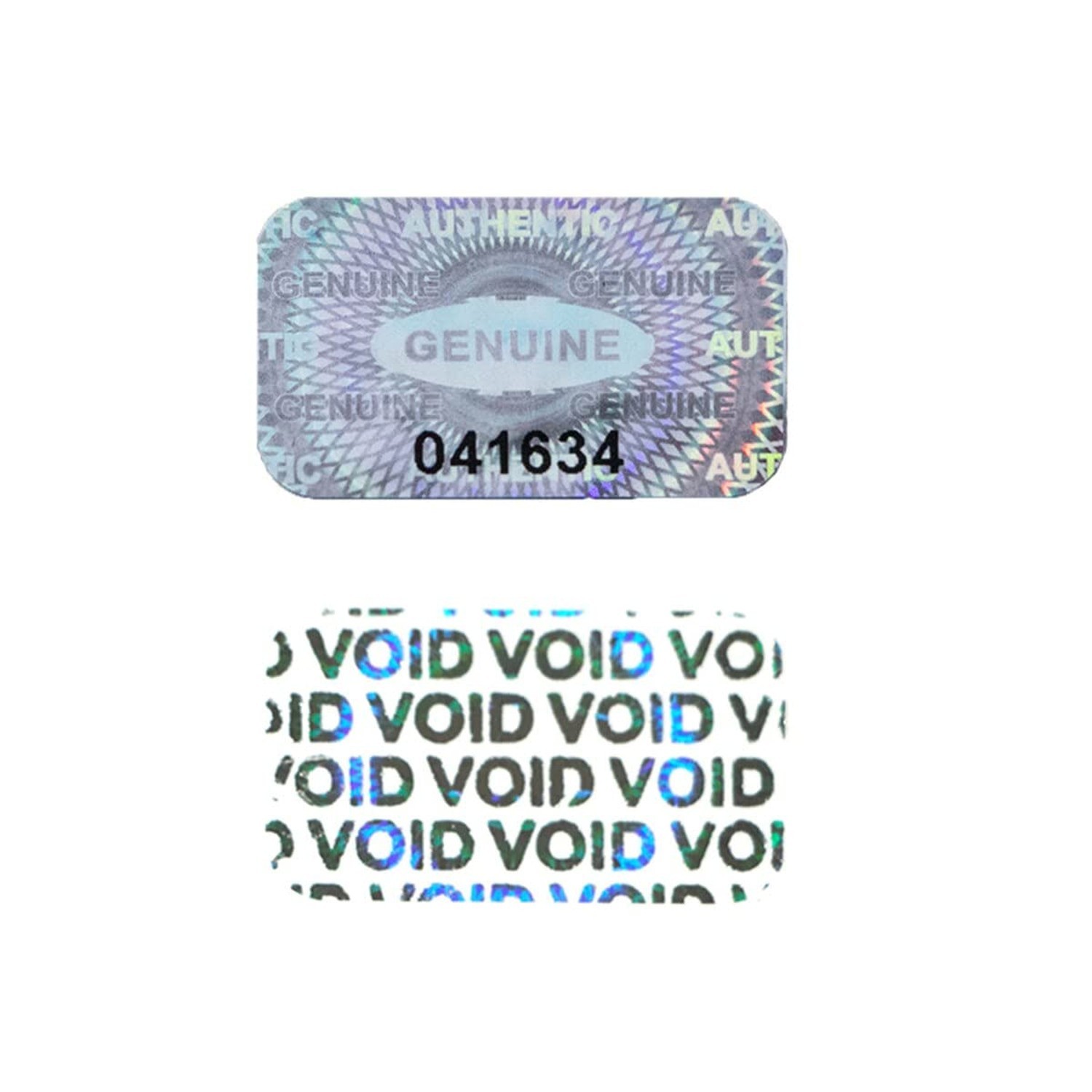 300 Pcs Authentic Hologram Labels/Stickers Silver Transfer Tamper Evident Sec…