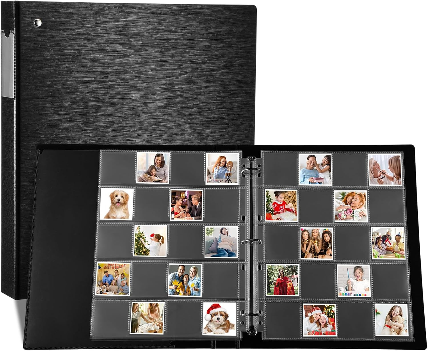 Protective Photo Slide Storage Box Set – 50 Pages Acid Free Protector 3 Ring Poc