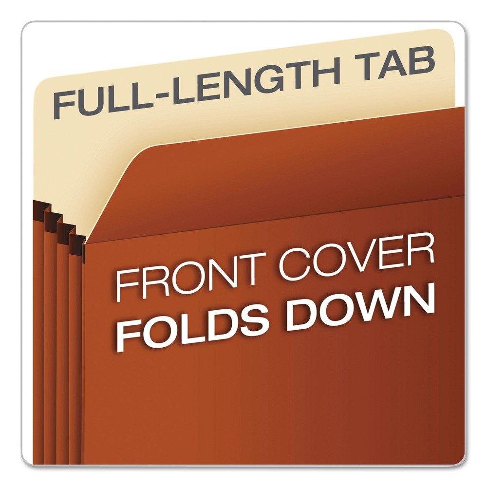 Pendaflex E1534G Earthwise 5.25″ Expansion Recycled File Pockets – Red Fiber New