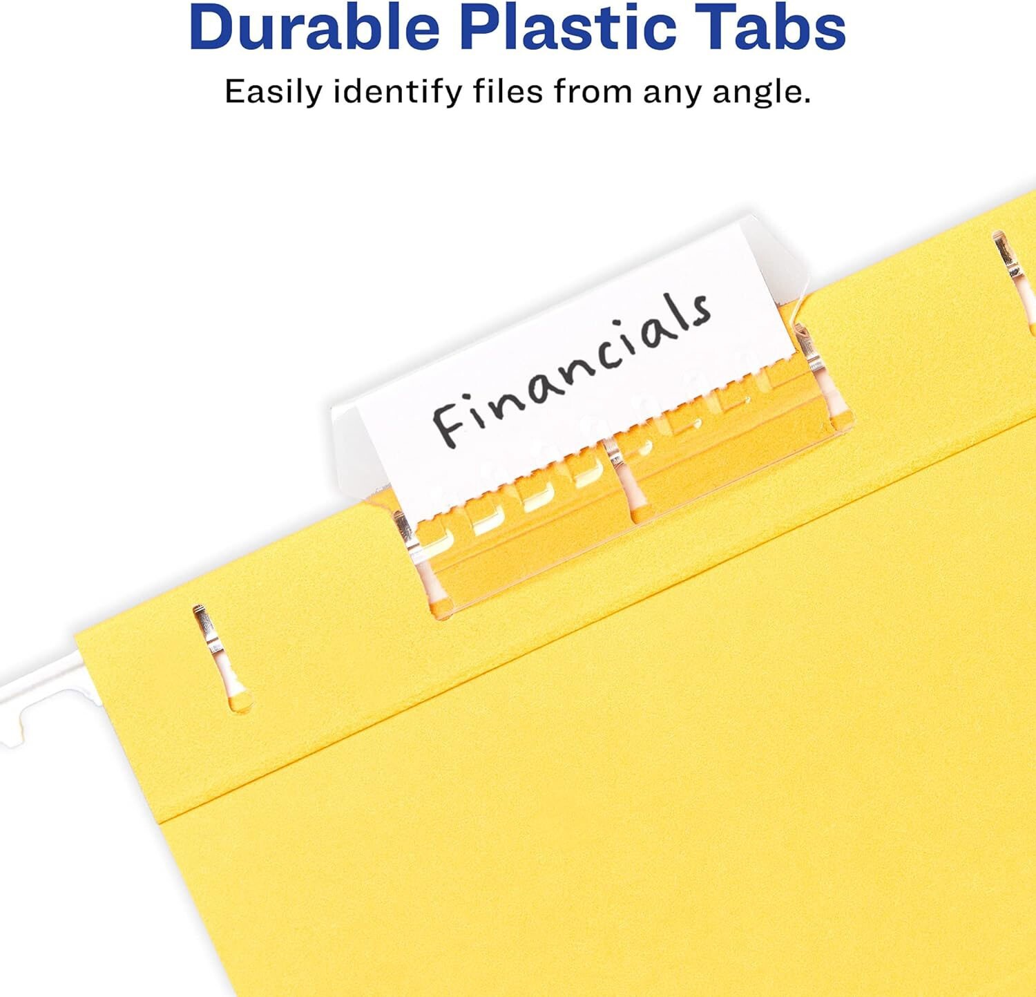 Avery 6727 Hanging File Folder Tabs with Inserts, Pack of 20