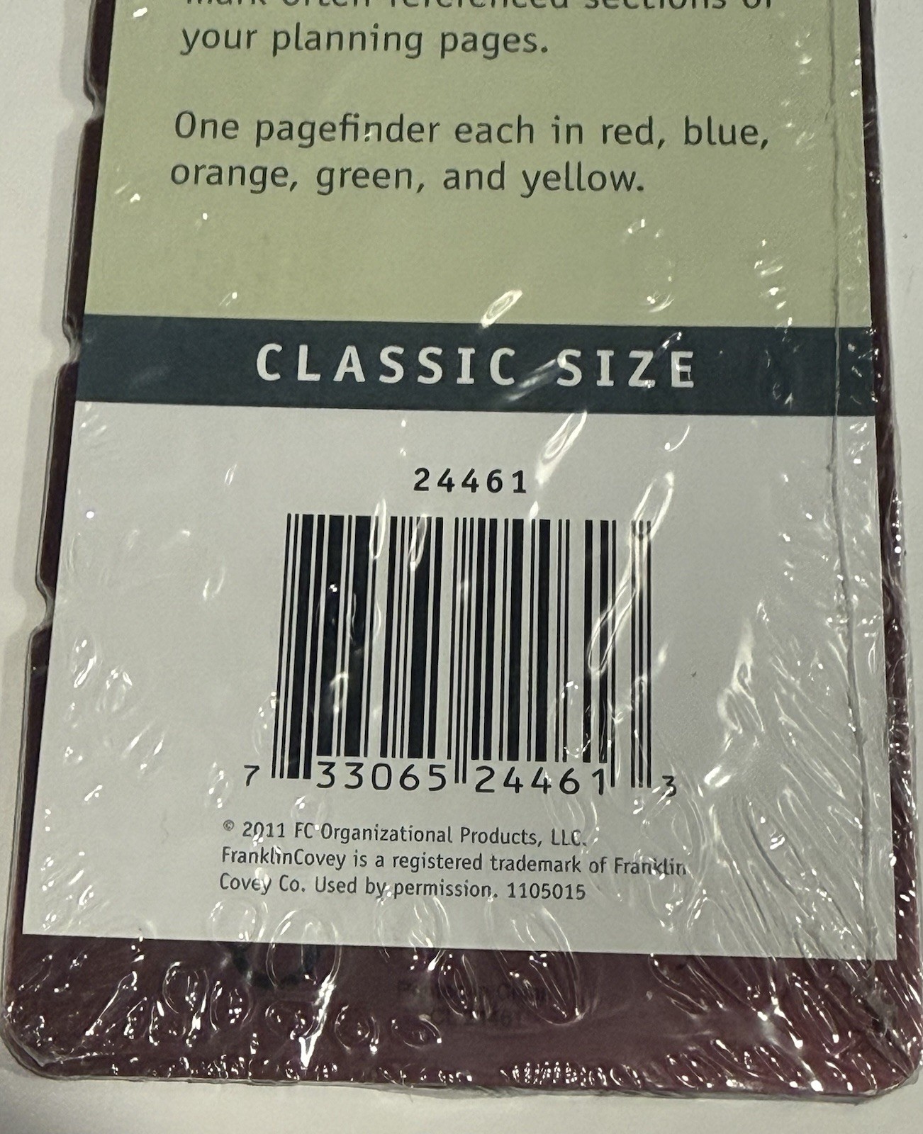 FRANKLIN COVEY MULTI COLOR PAGE FINDER PACK Classic Size