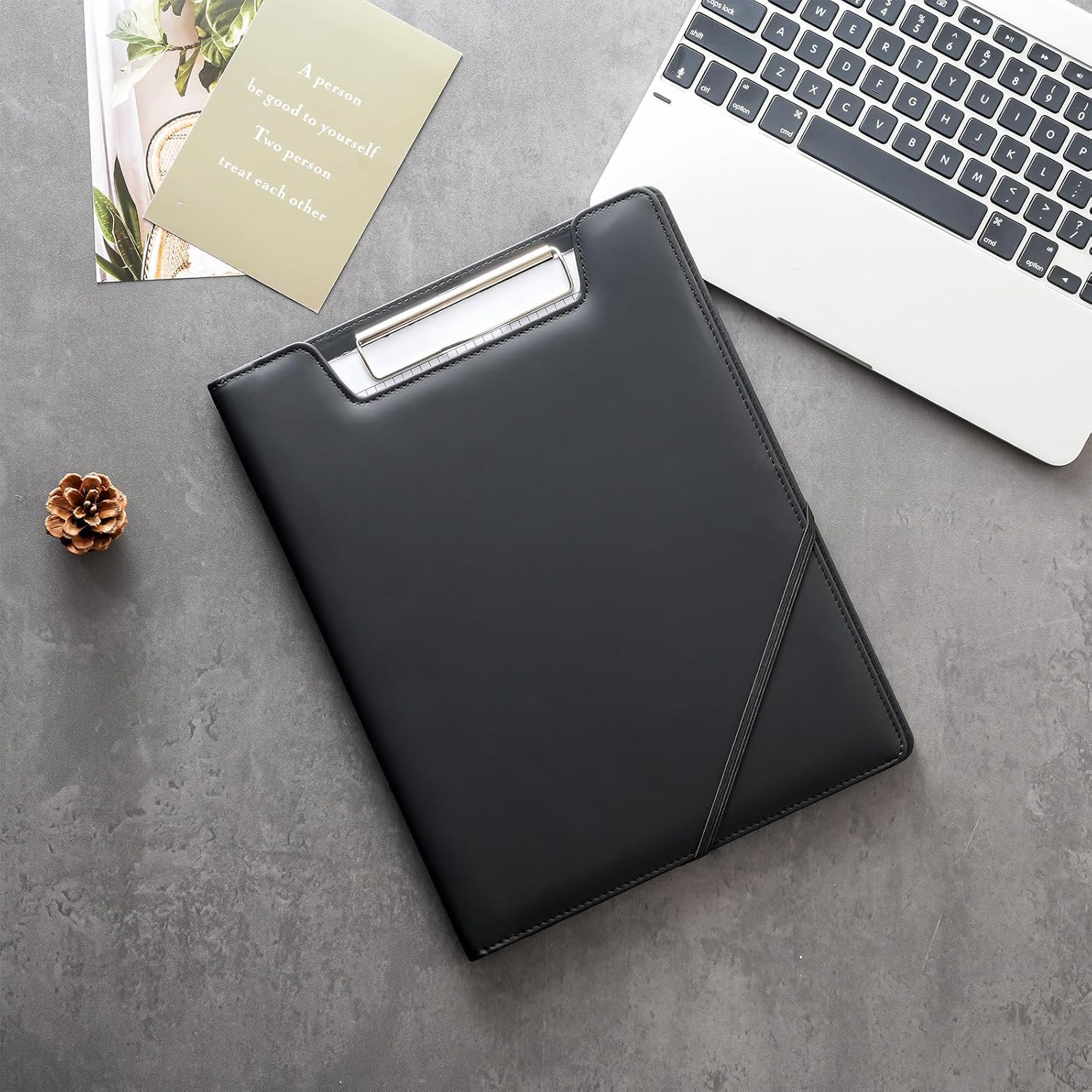 Clipboard Folder Portfolio, Leather Business Padfolio Organizer Letter Size P…