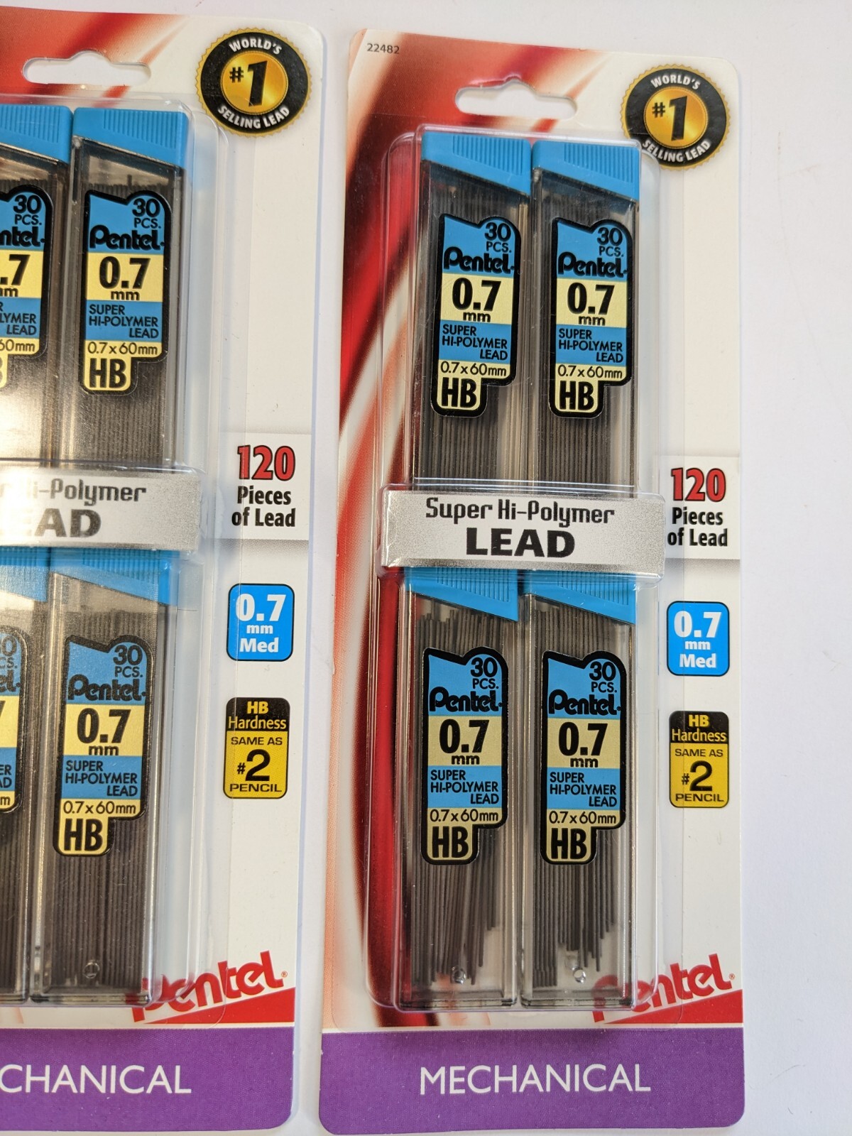Pentel #2 Mechanical Pencil Super HI Polymer Lead Refill, 0.7mm, 240 Pieces