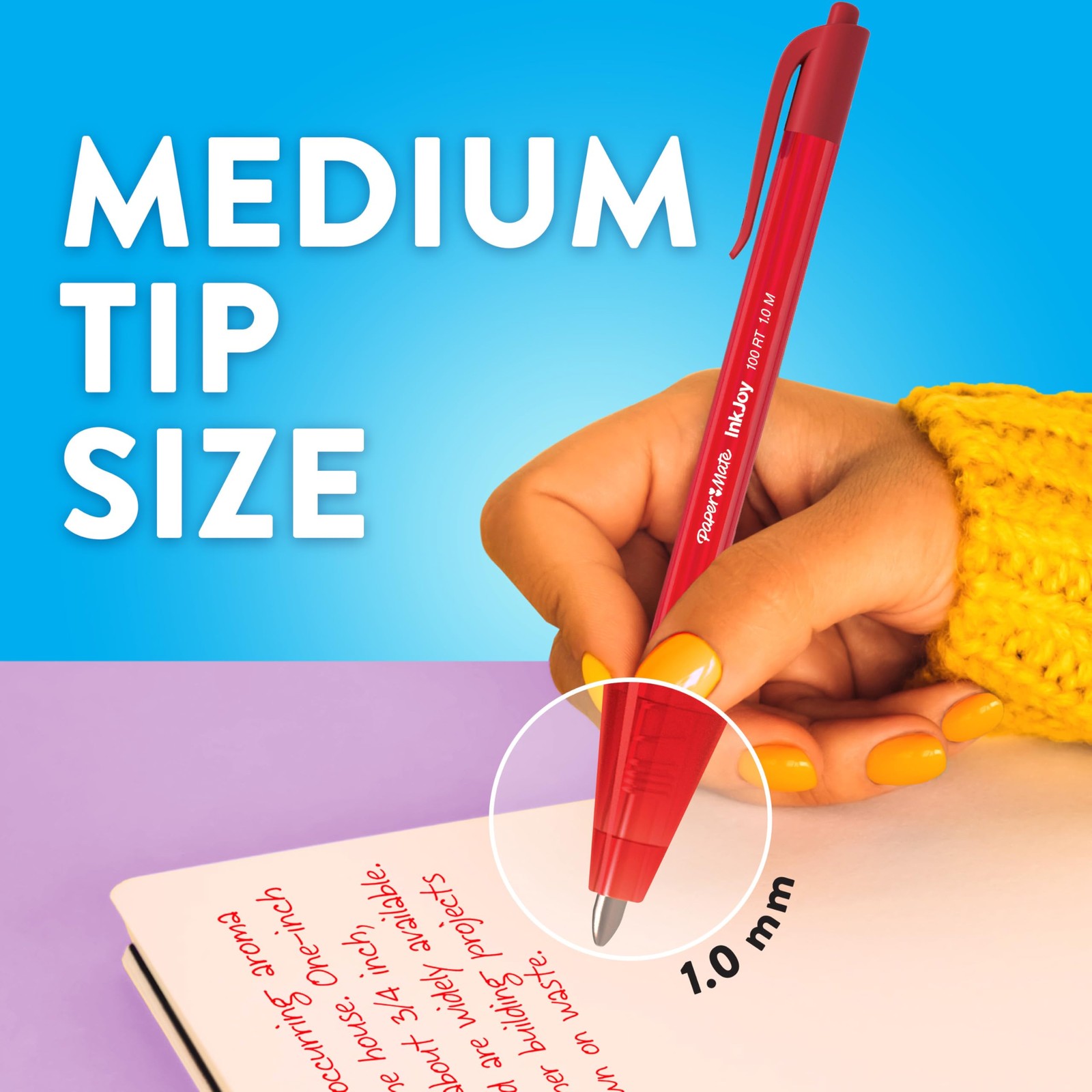 Paper Mate InkJoy 100RT Retractable Ballpoint 1 Count (Pack of 20), Assorted