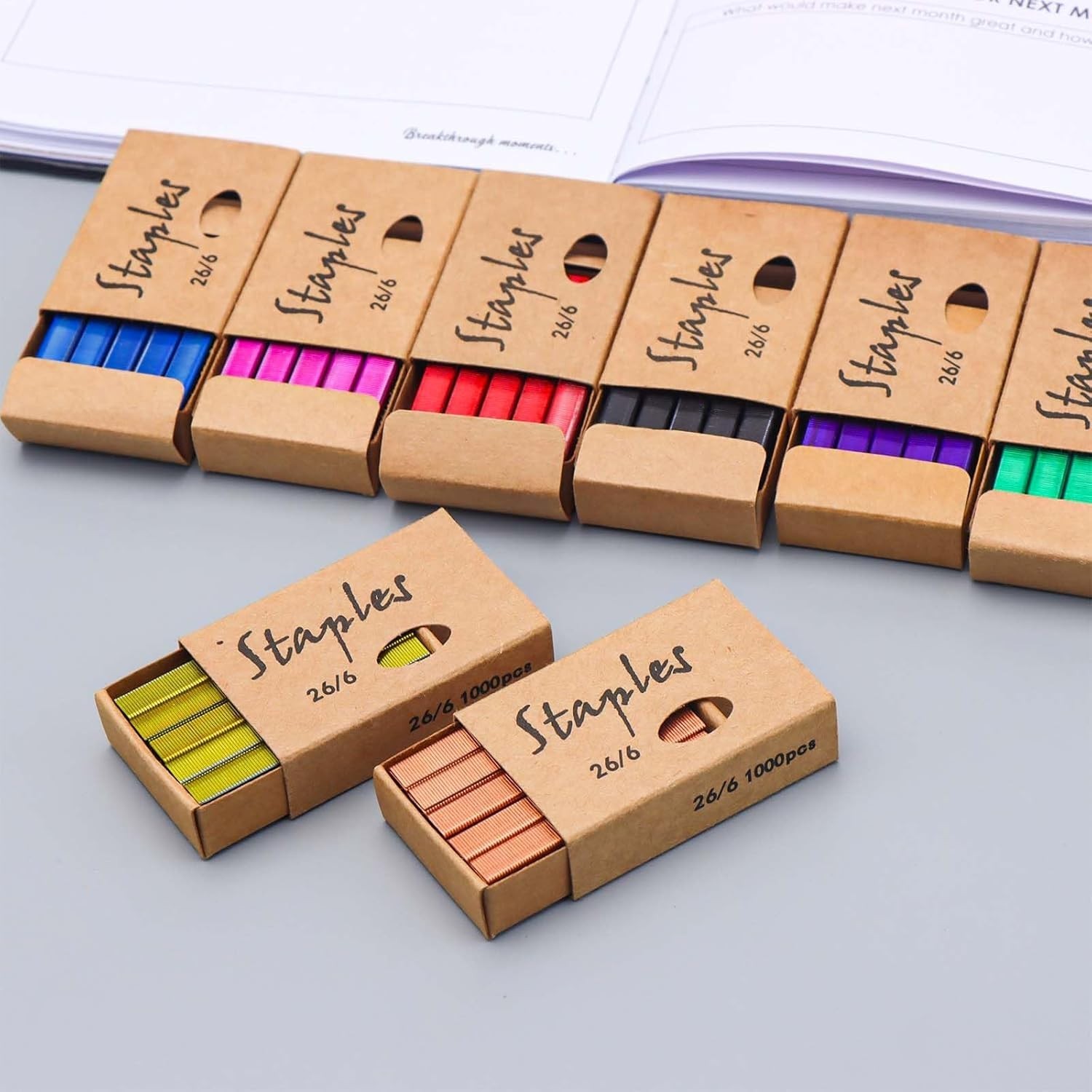Colored Staples Colorful 26/6 Standard Staple for Desk Manual Stapler Refil