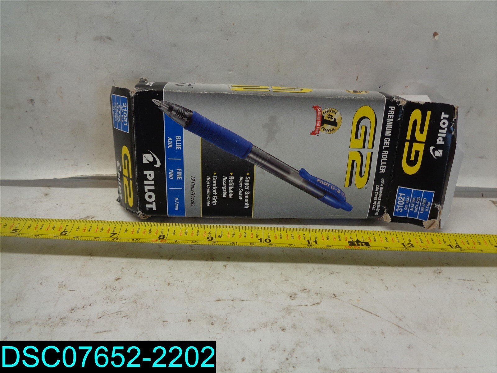QTY=11: PILOT G2 BLUE 0.7mm ROLLER BALL PENS FINE 072838310217 31021 G27