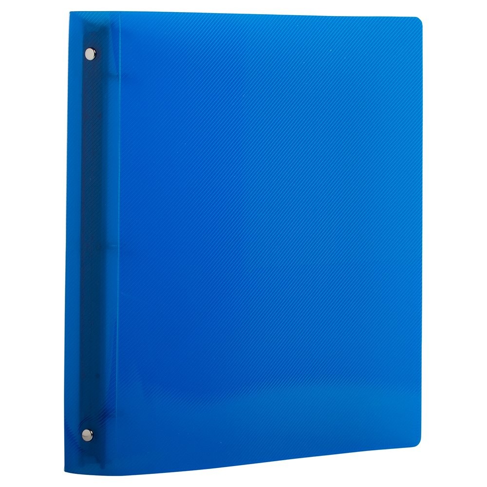 JAM PAPER Plastic 1 inch Binder – Blue 3 Ring – Sold 1 inch,