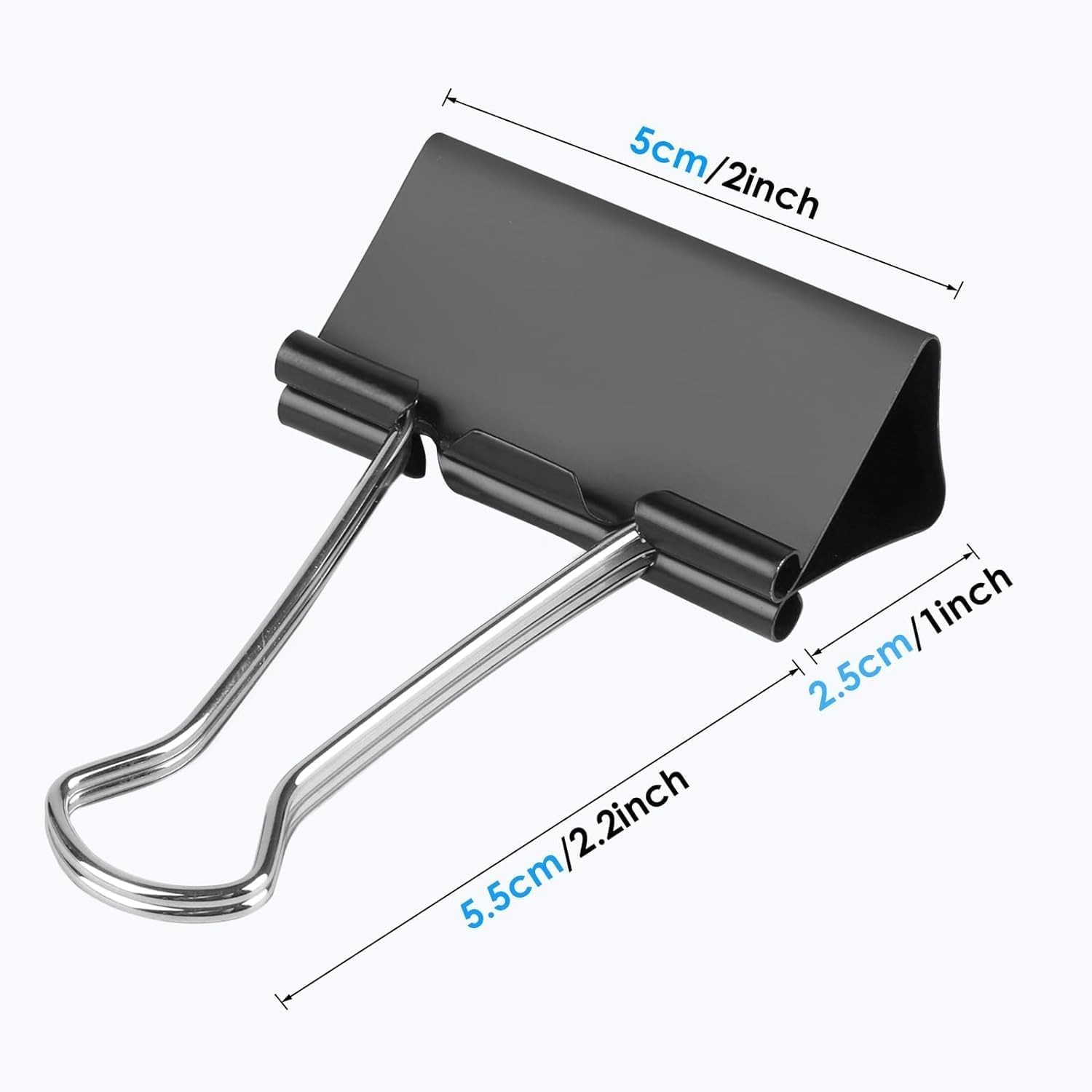 Jumbo 2-Inch Binder Clips – 144 Pcs Tempered Steel Clips for Secure Organization