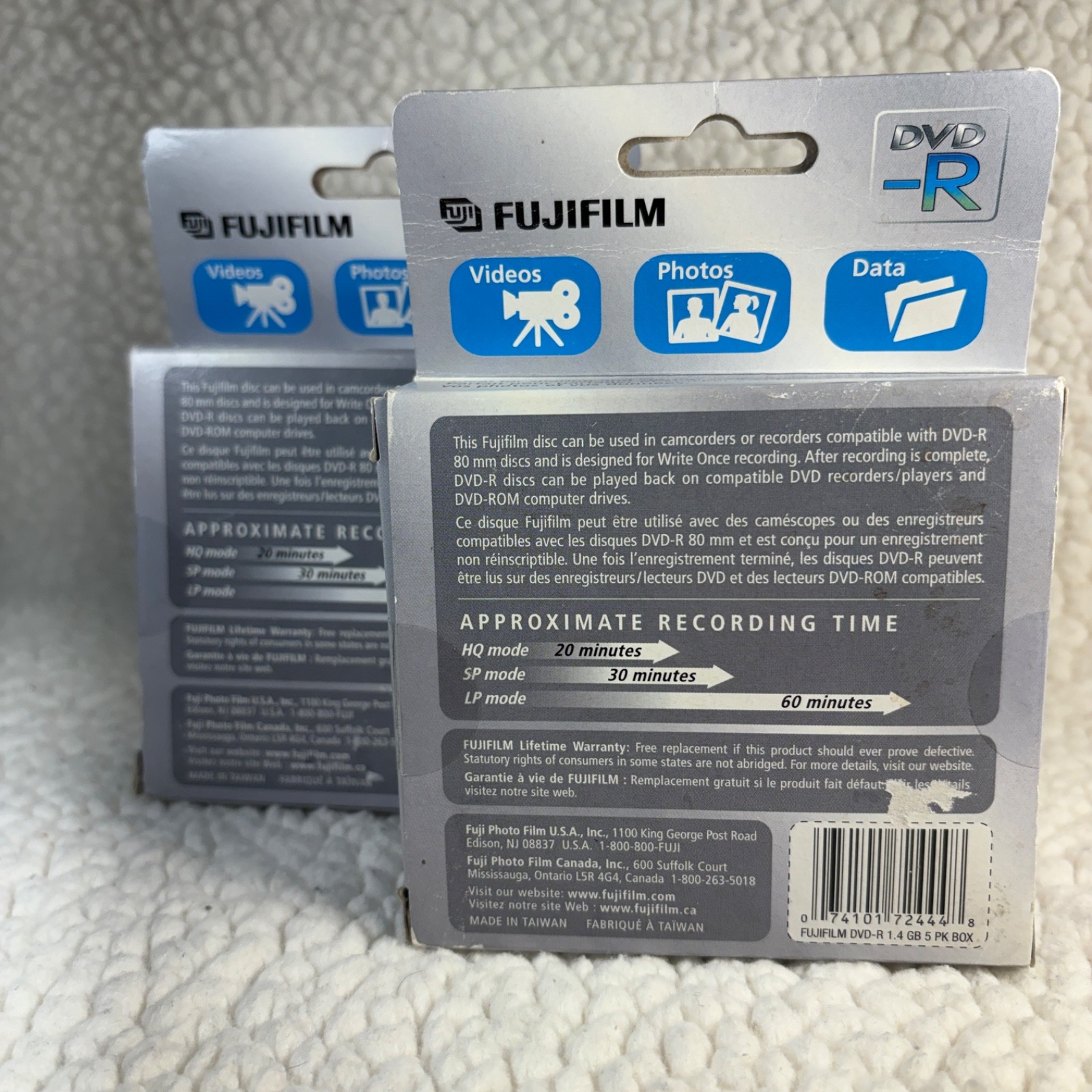 TWO 5-packs FUJIFILM MINI DVD-R Camcorder 1.4 GB / 30 Min Two Sealed Packs of 5