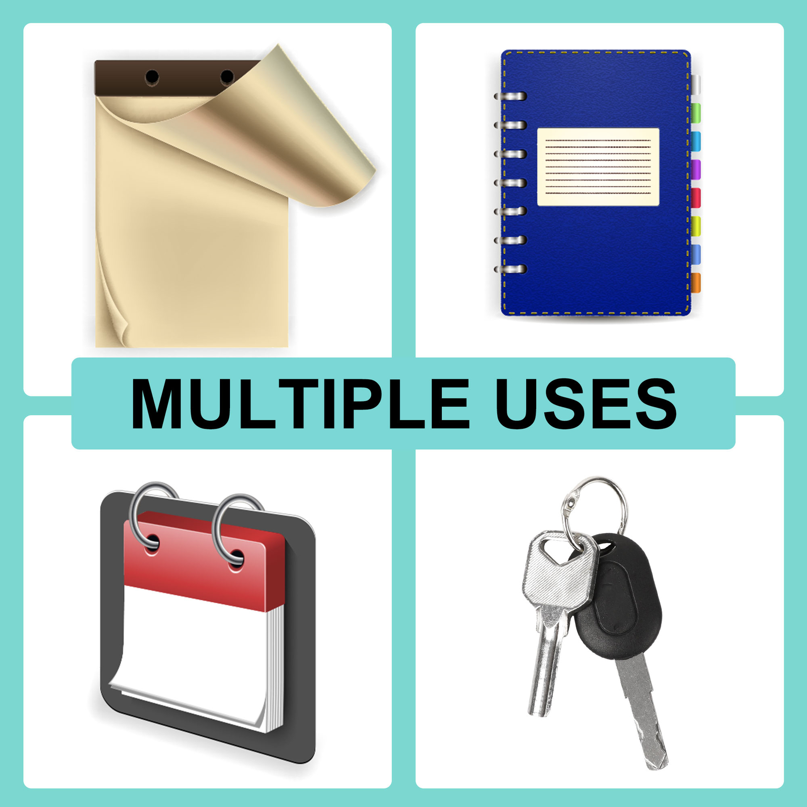 0.8″ Loose Leaf Binder Rings Metal 70pcs Office Book Rings Hinge Locking Rings