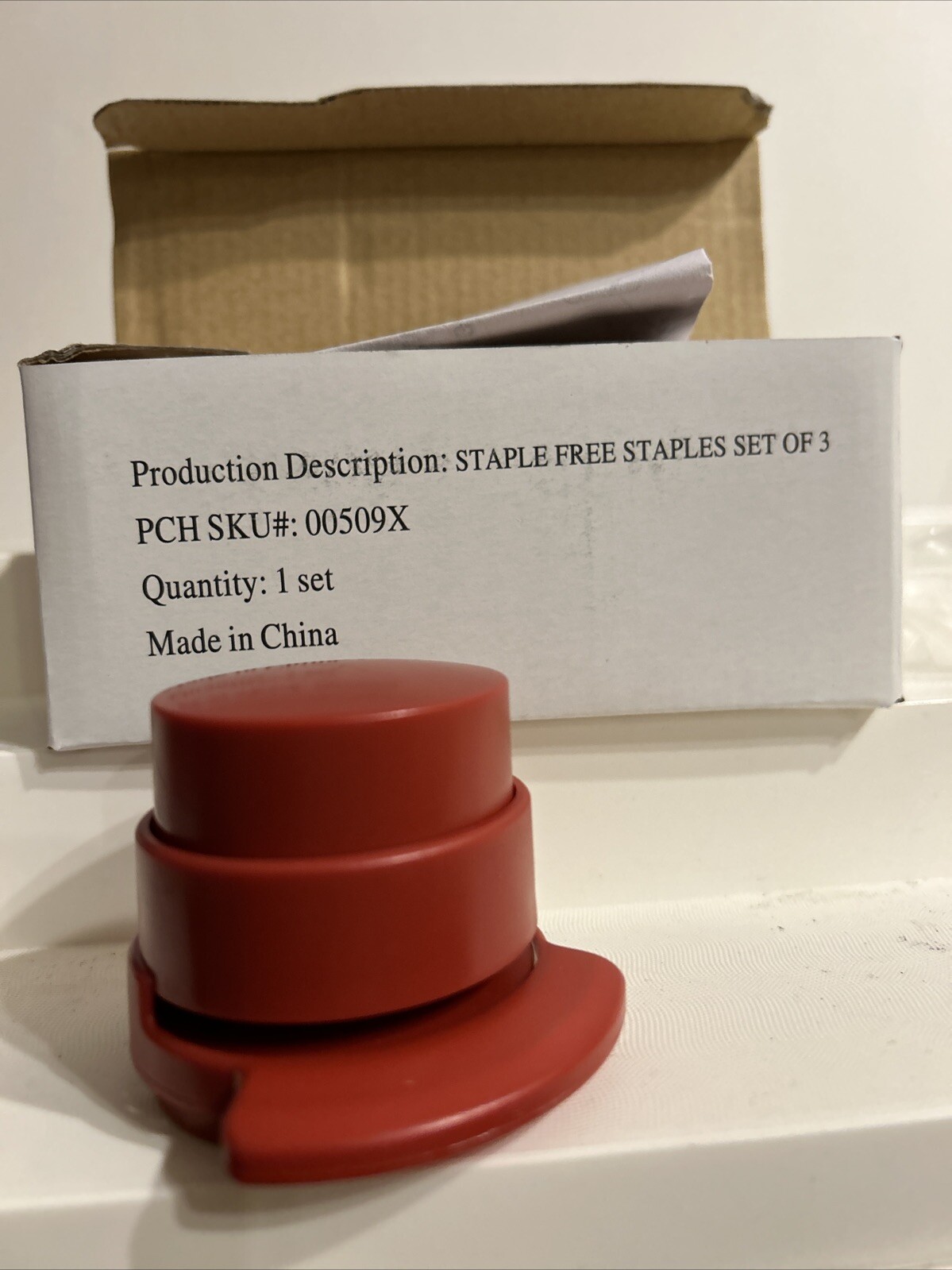 3X Office OR Home Staple Free Stapleless Stapler Paper Binding Binder