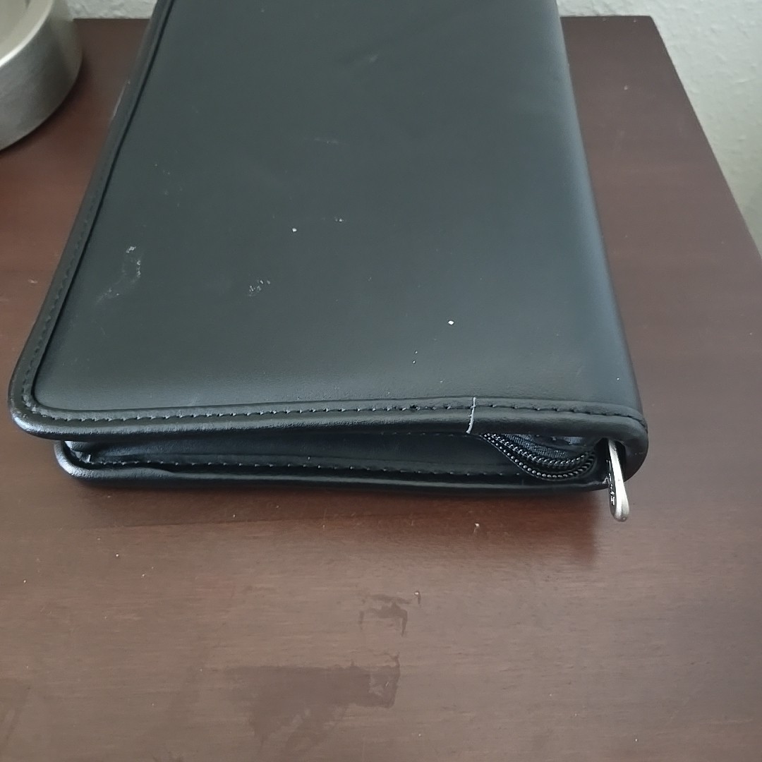 Dart Leather Portfolio Organizer Zipper Men Women Padfolio Business Binder