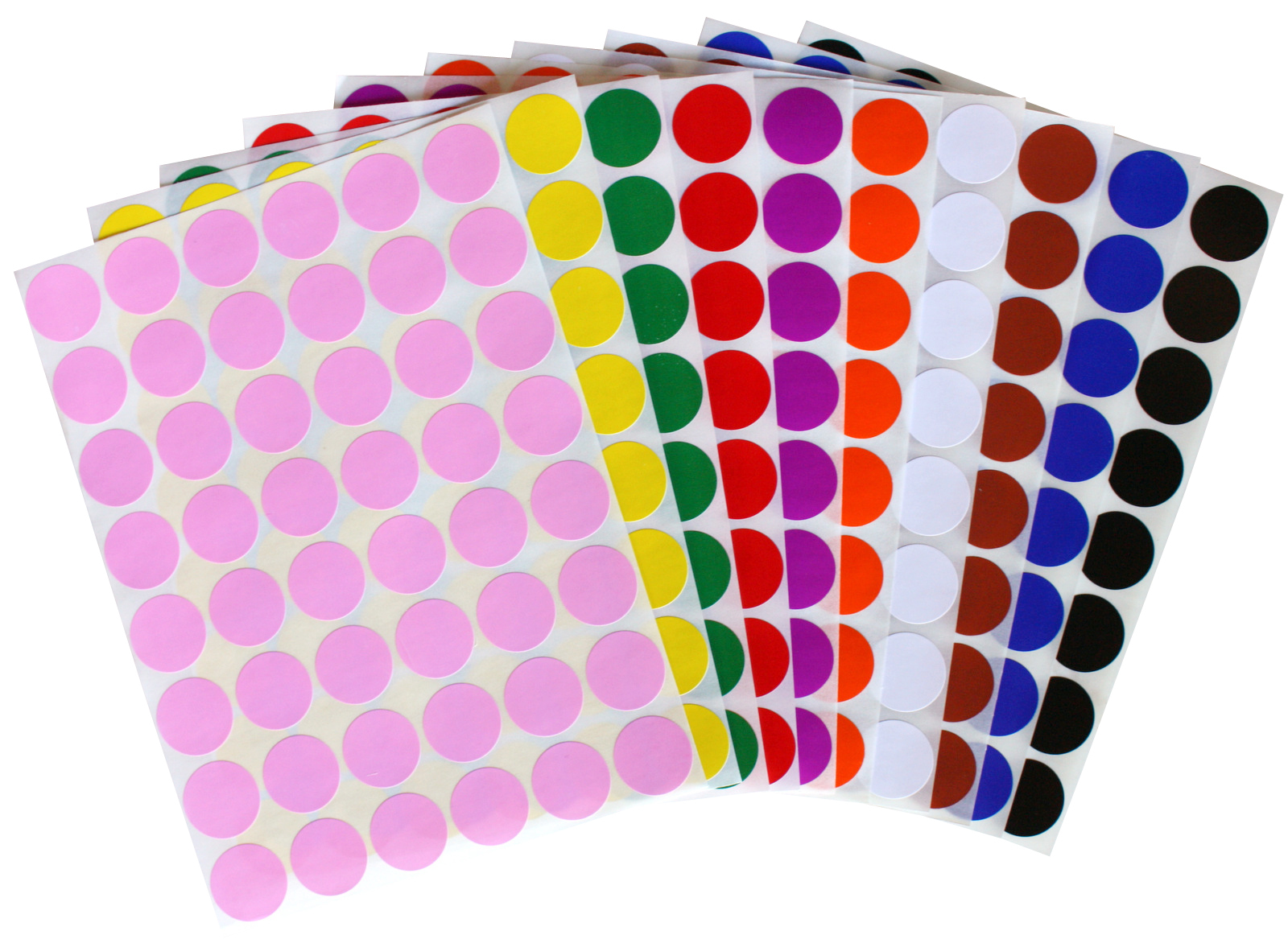 Round Stickers 5/8 Inch Small Dots Circles Multiple Color Coding Labels 17mm