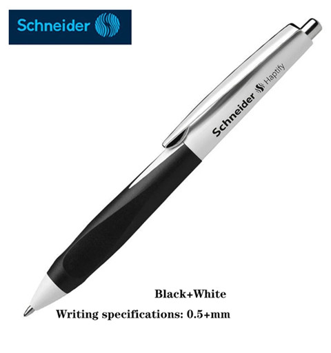 Schneider Haptify Ergonomic Ballpoint Pen, White/Blk, Blue Ink – 1 ea-LAST One