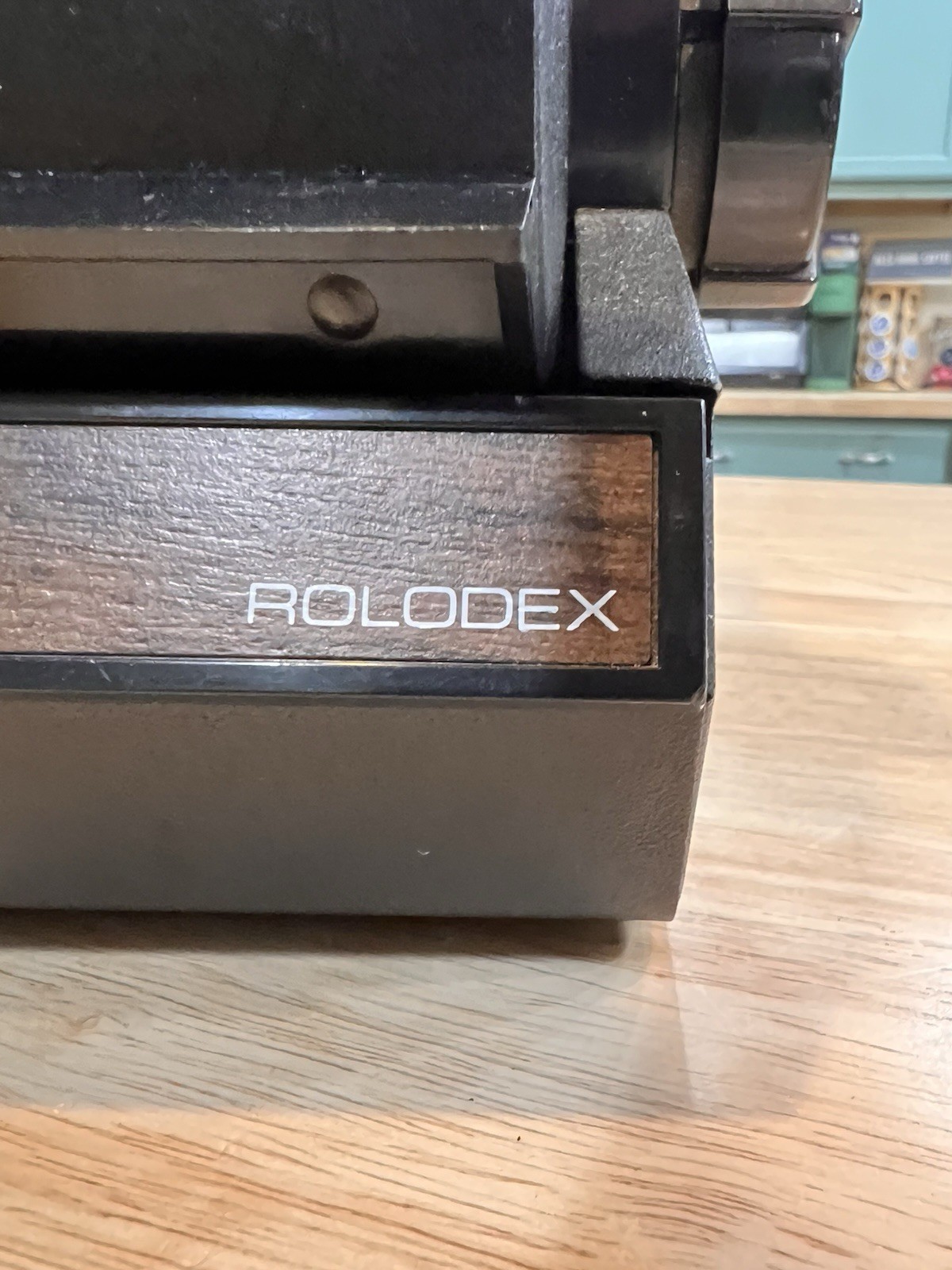 vtg Rolodex 2254 Black Metal Rotary Flip Card File/Made in USA w/Card Set
