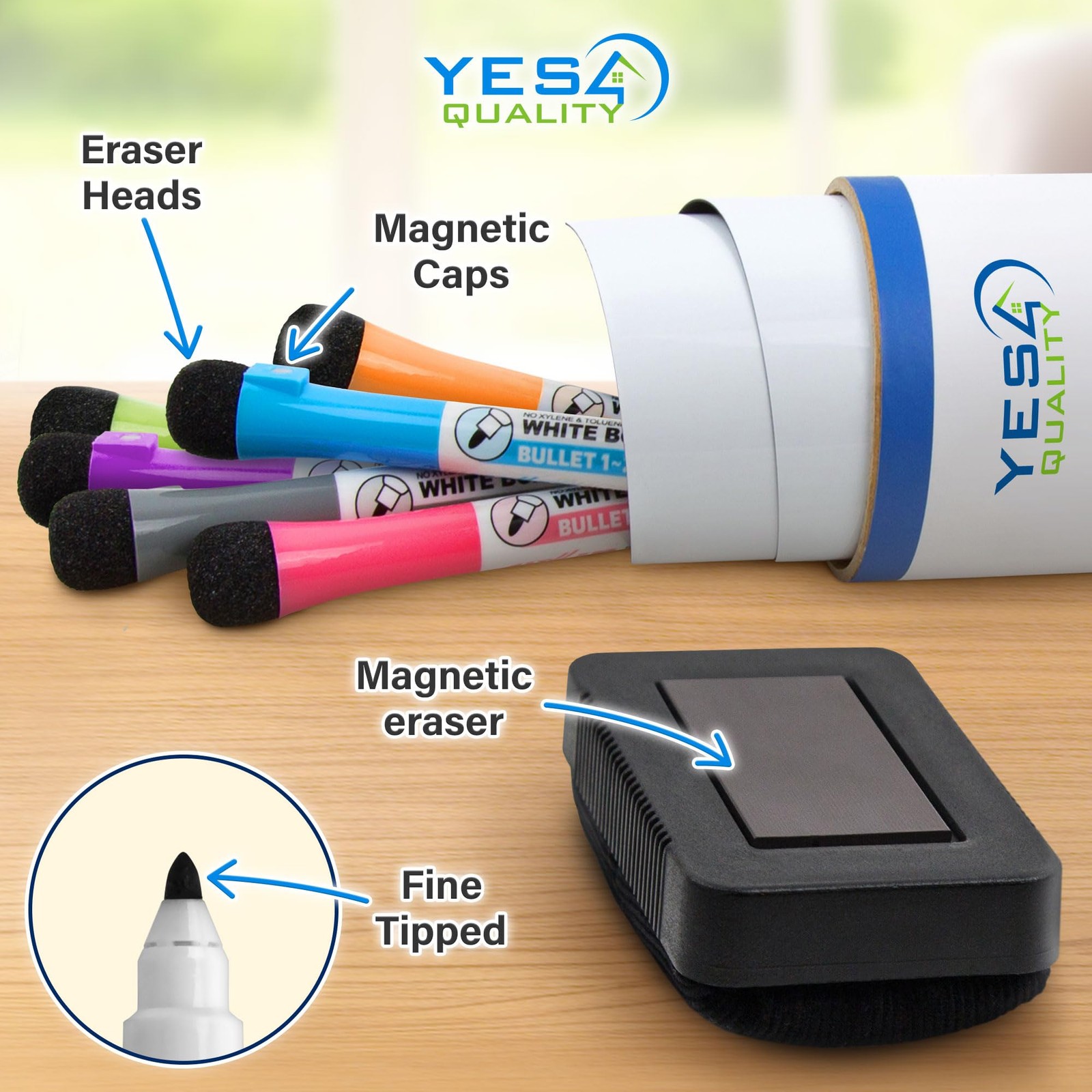 YES4QUALITY Magnetic Dry Erase White Board Sheet for 12×8 inches,