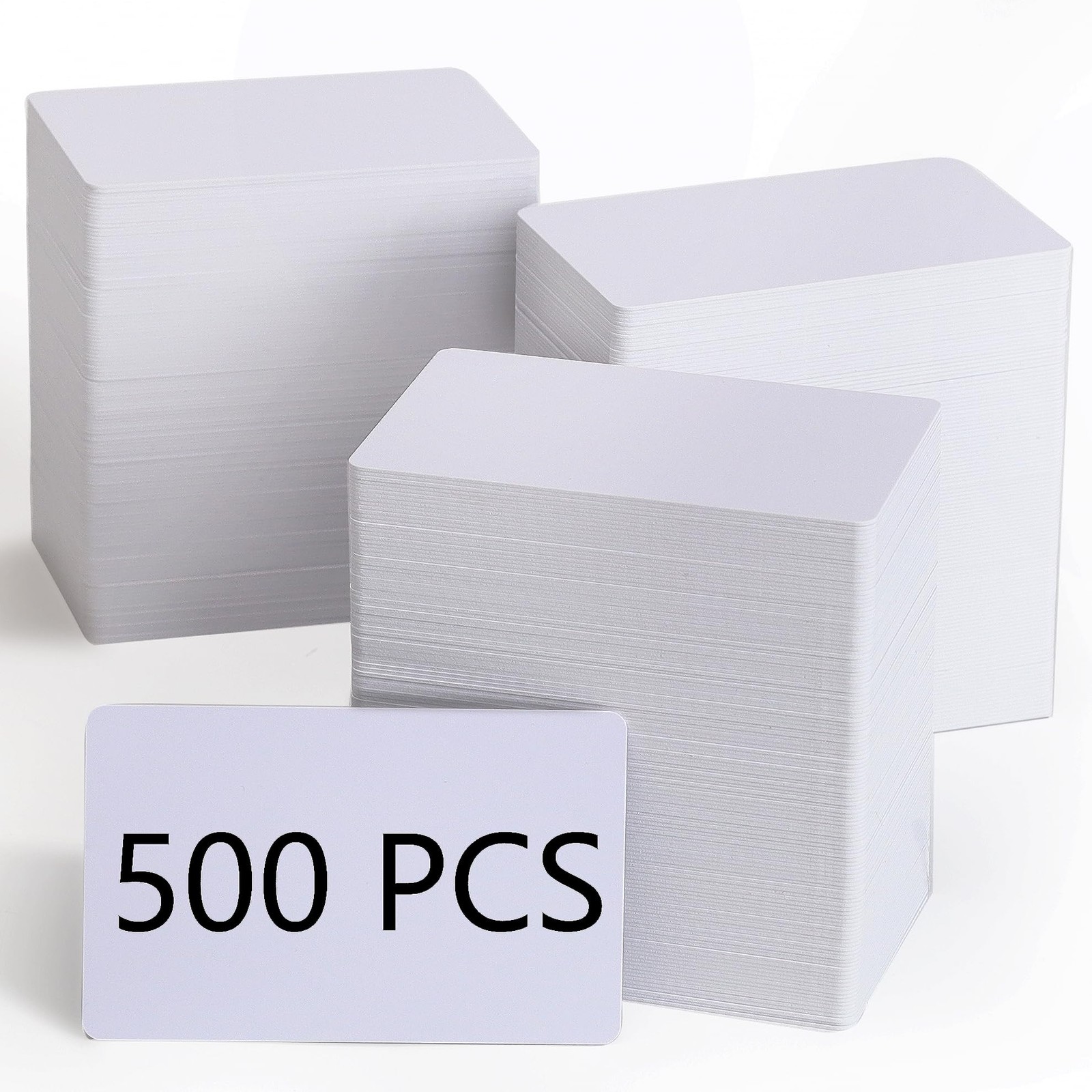 500 PCS Blank White PVC ID Cards CR80 30 Mil Plastic Printers Credit Card