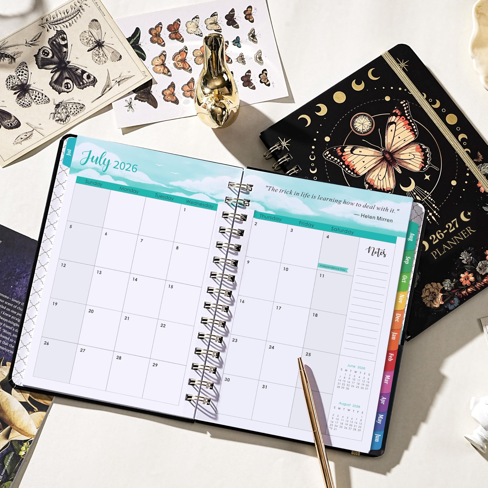 2026 Planner – Planner 2026, Jan 2026 – Dec 2026, 6.4″ x 8.5″, Weekly and Monthl
