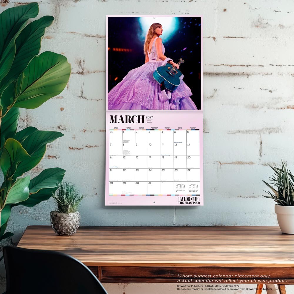Taylor Swift OFFICIAL 2027 12×24″ (Hanging) Square Wall Calendar | Plastic-Free