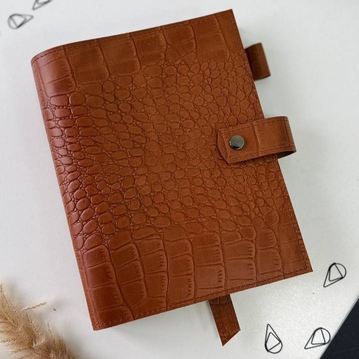 Brown classic A5 Leather Planner cover binder, handmade gift for him, father’s