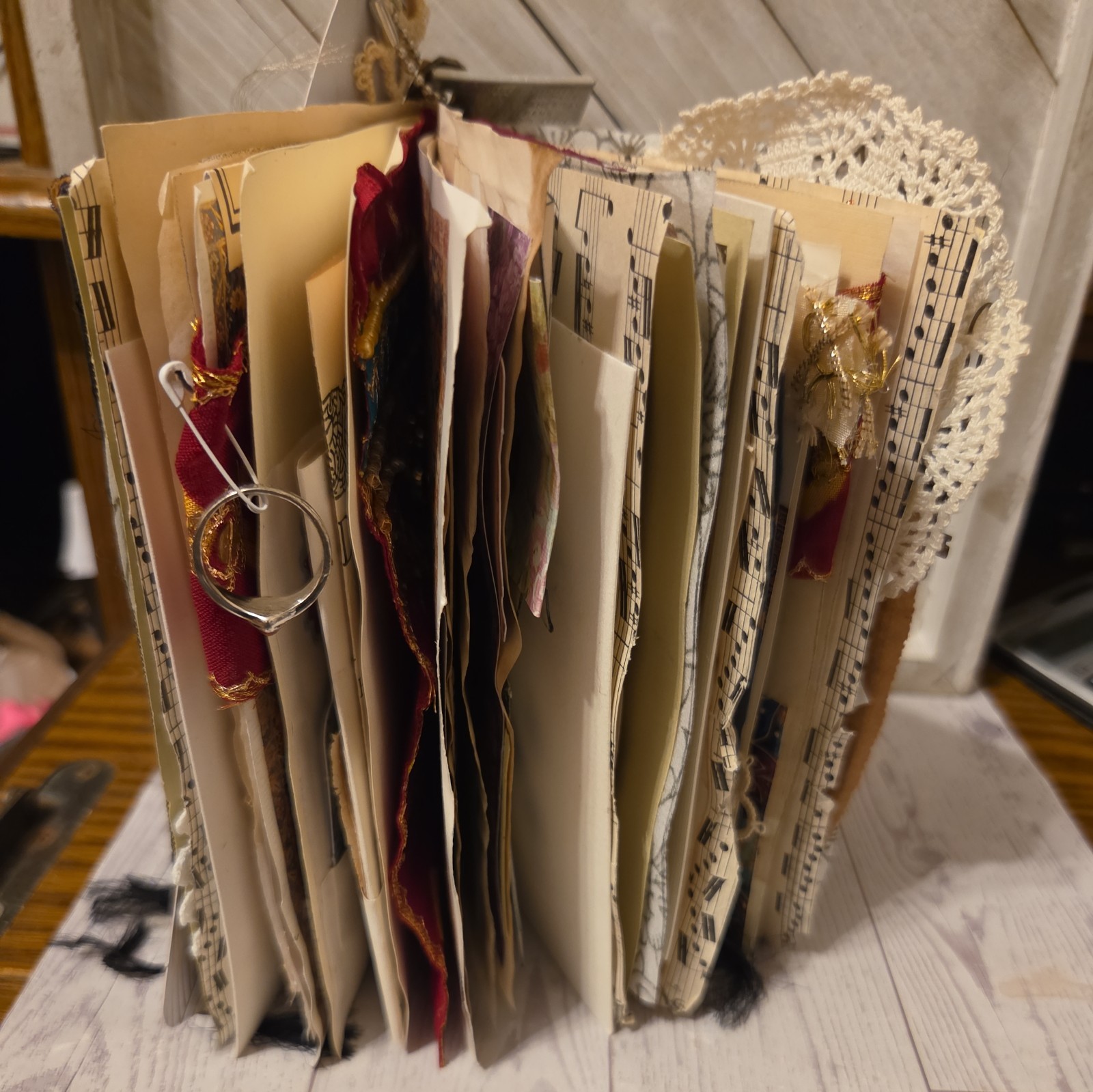 Fully Embellished Handmade Boho Style Junk Journal 72 pages front to back